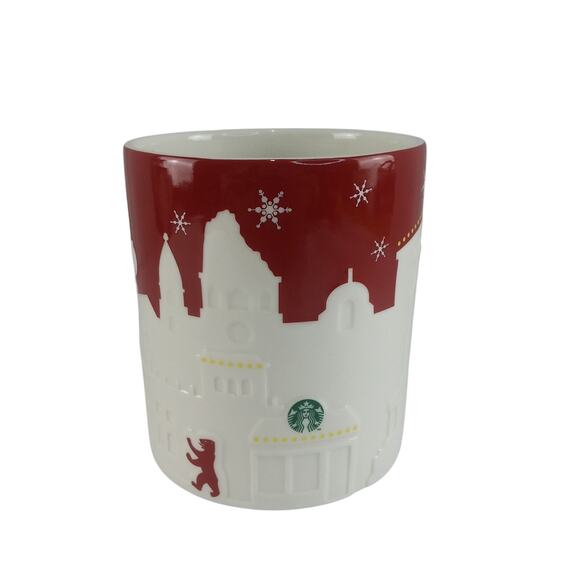 Starbucks Berlin 2013 Relief 3D‎ Christmas Coffee Mug 18oz Germany Red Series - Picture 3 of 9